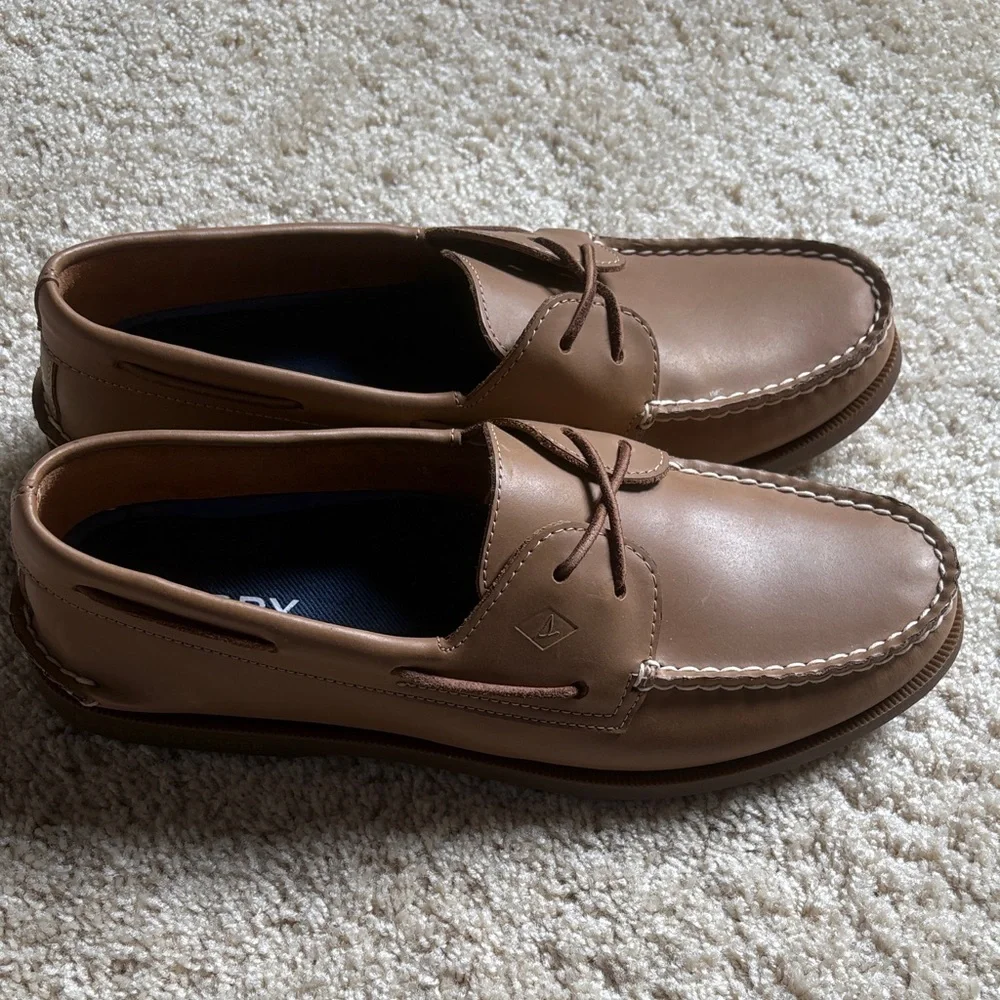 Men's Sperry Top Sider Brown Leather Boat Shoes